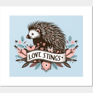 Love stings, hedgehog lover Posters and Art